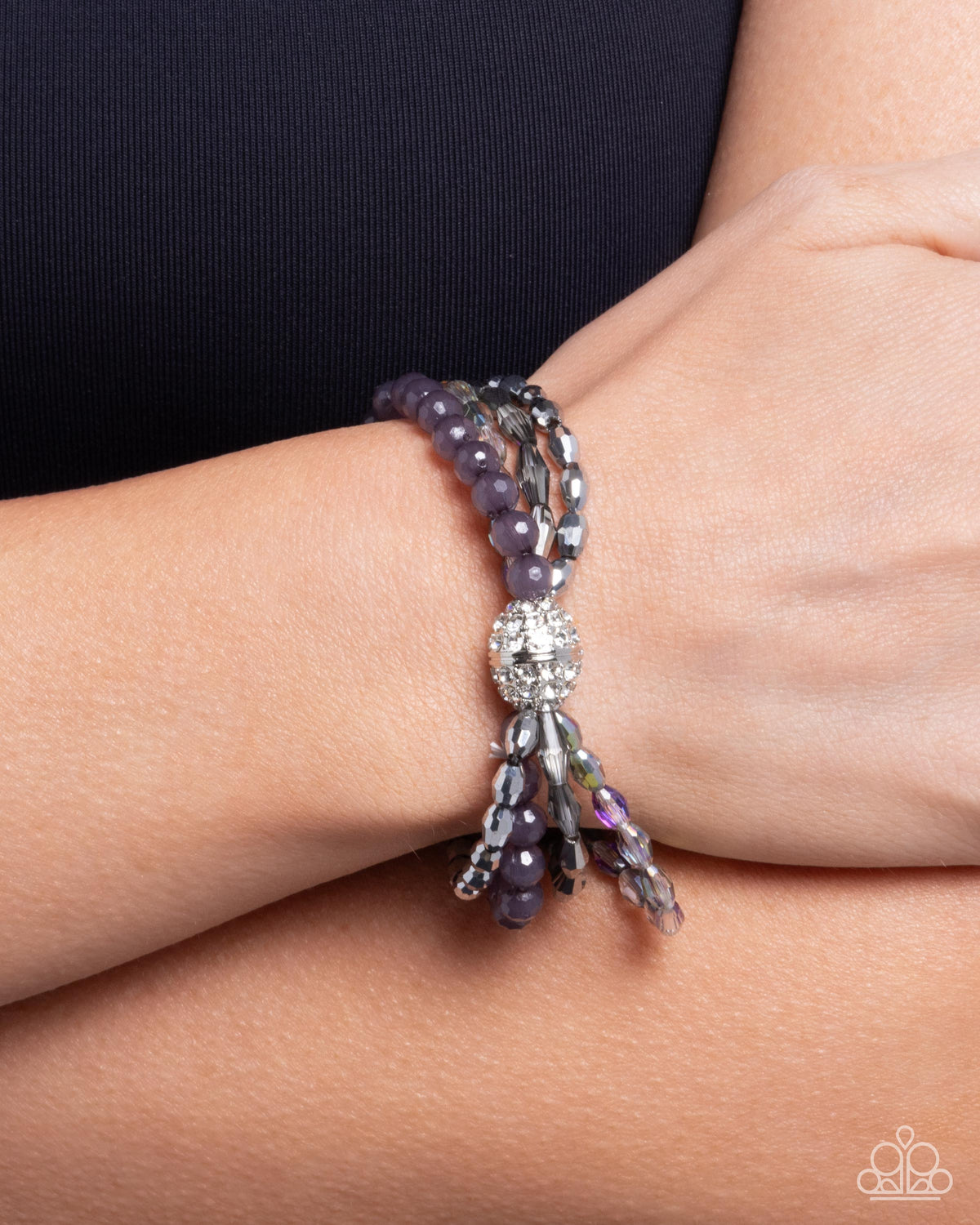 Beaded Boundary Silver Bracelet