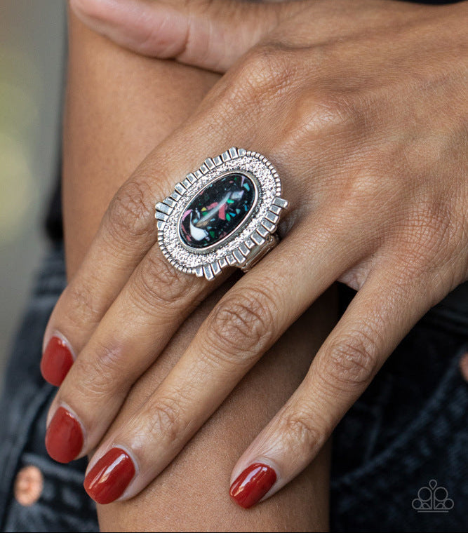 Terrazzo Trendsetter Black Ring