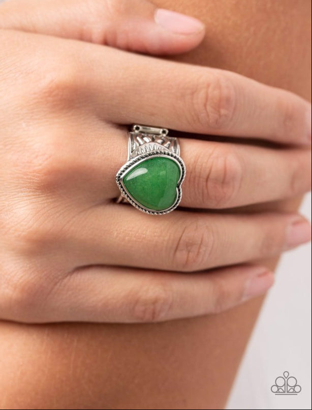 Stone Age Admirer Green Ring