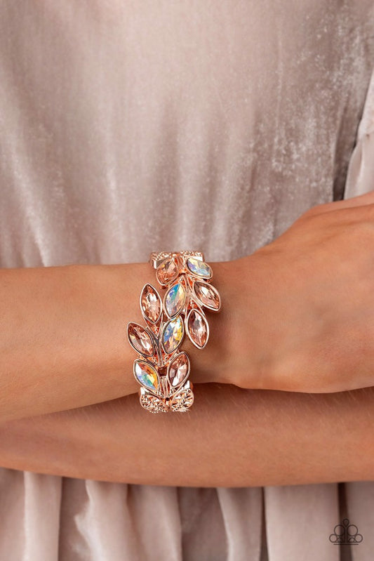 Luminous Laurels Rose Gold Hinge Bracelet