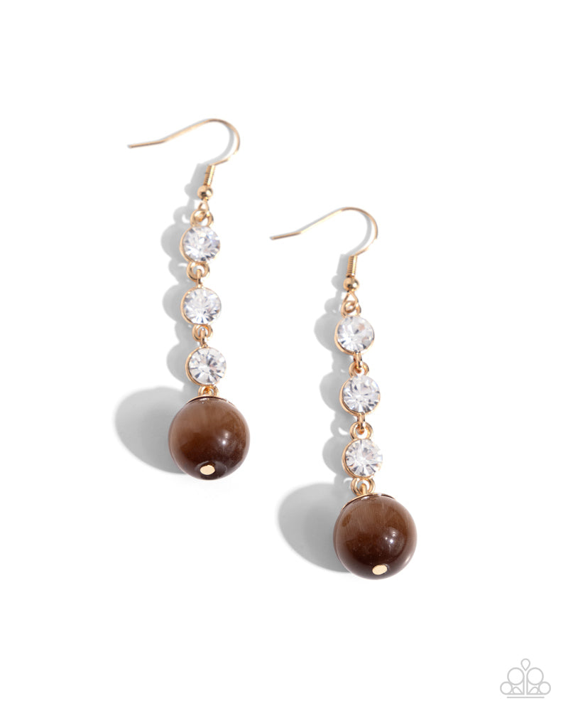 Classy Cadence Brown Earrings