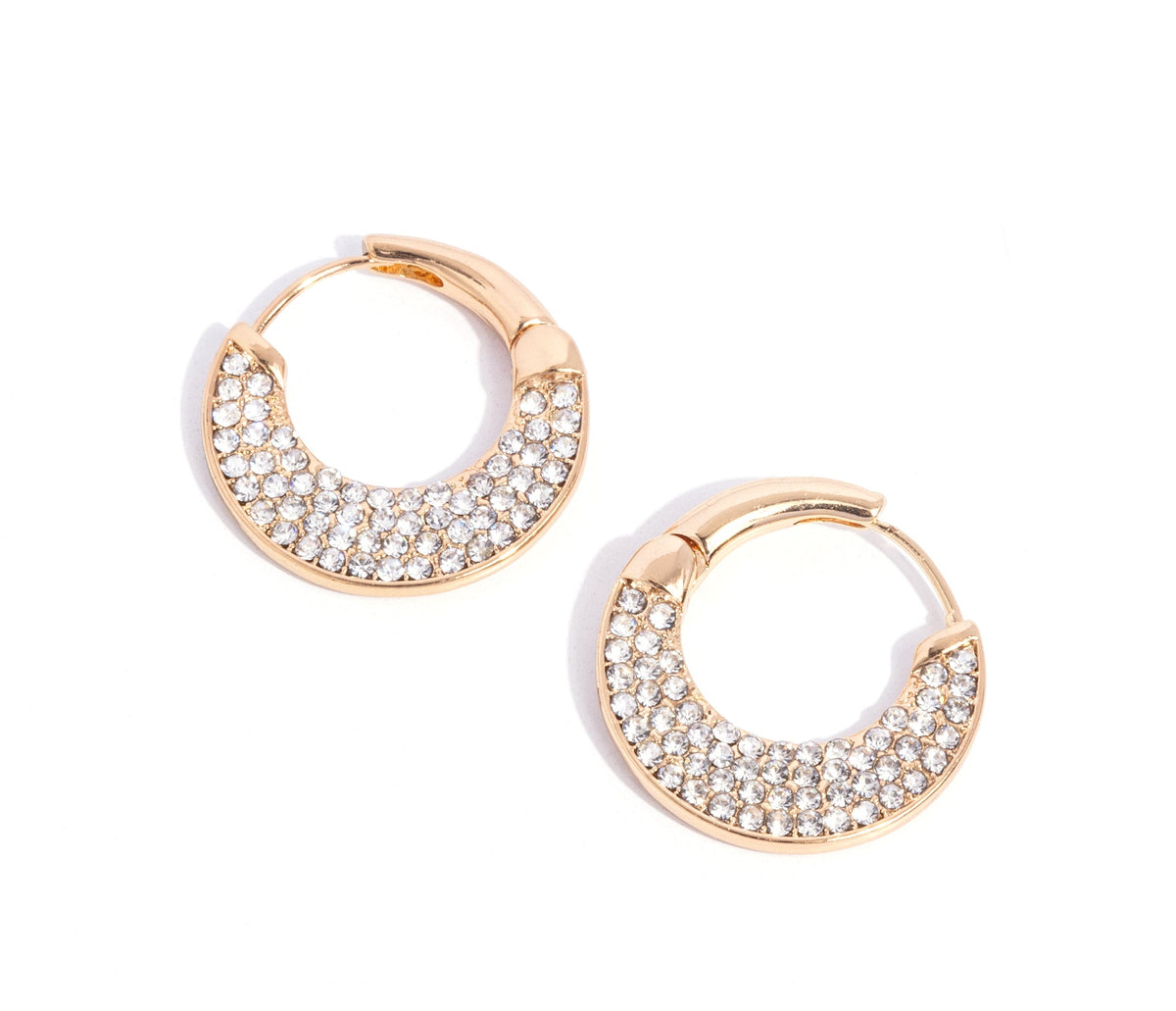 Winking Whimsy Gold Hinge Hoops