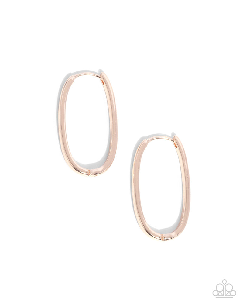 Now or LEISURE Rose Gold Hinge Hoops