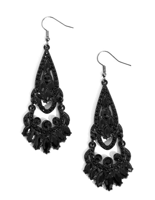 Opera Stage Black Earrings