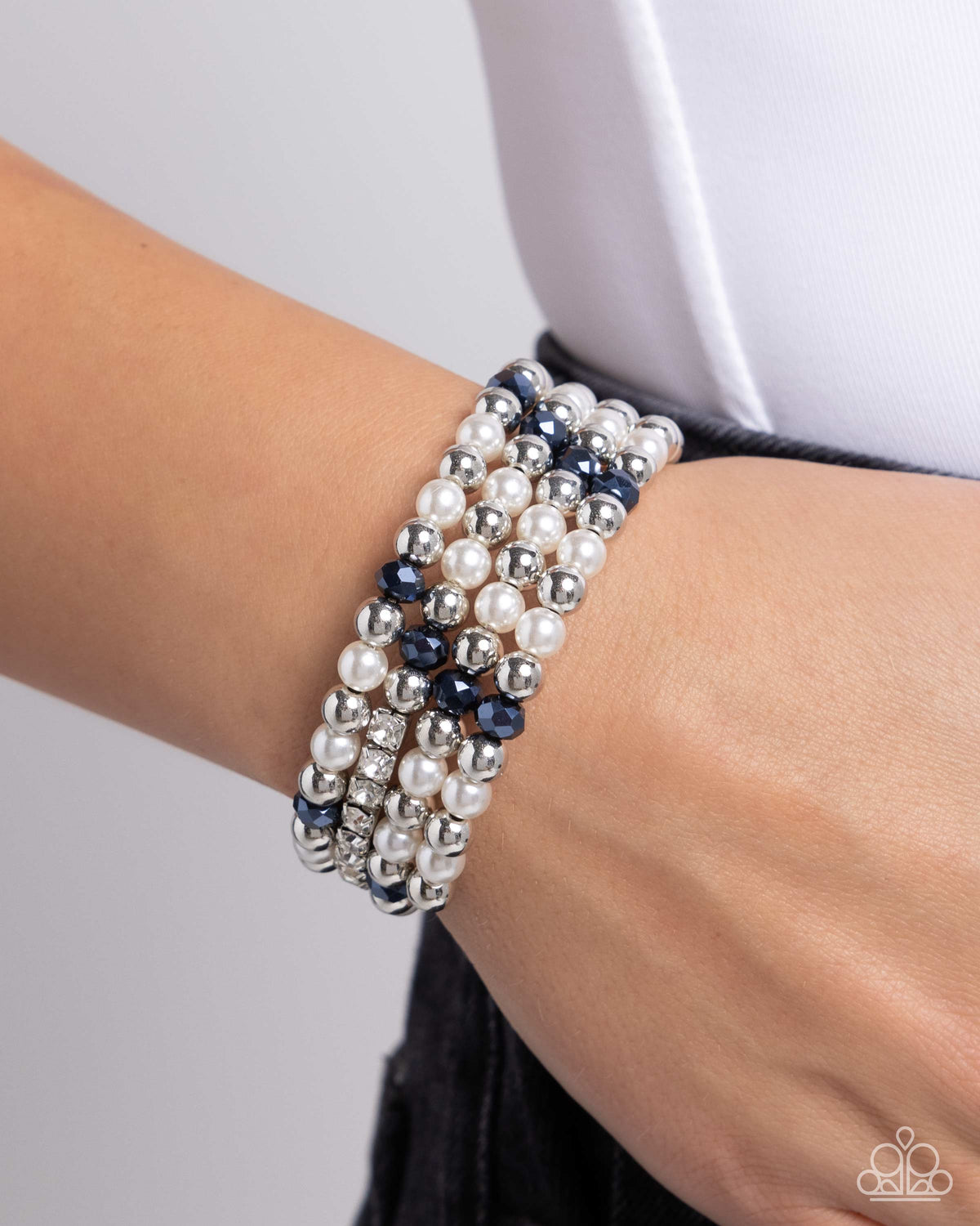Serene Stack Blue Coil Bracelet
