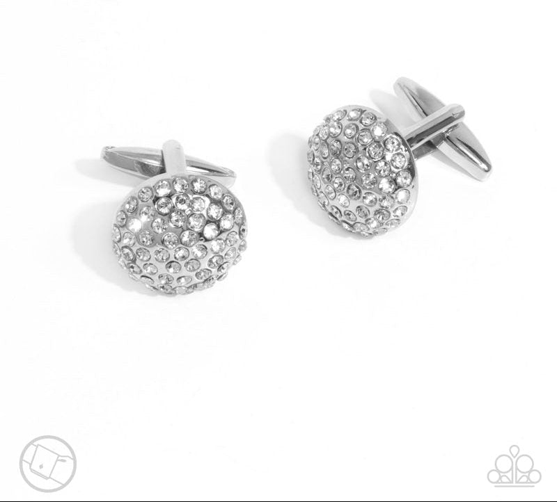 Glittery Gods White Cuff Links