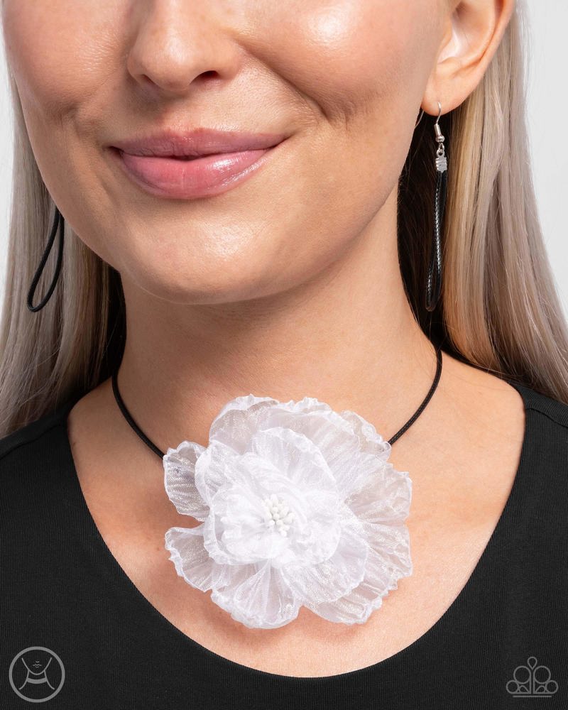 French Facade White Necklace