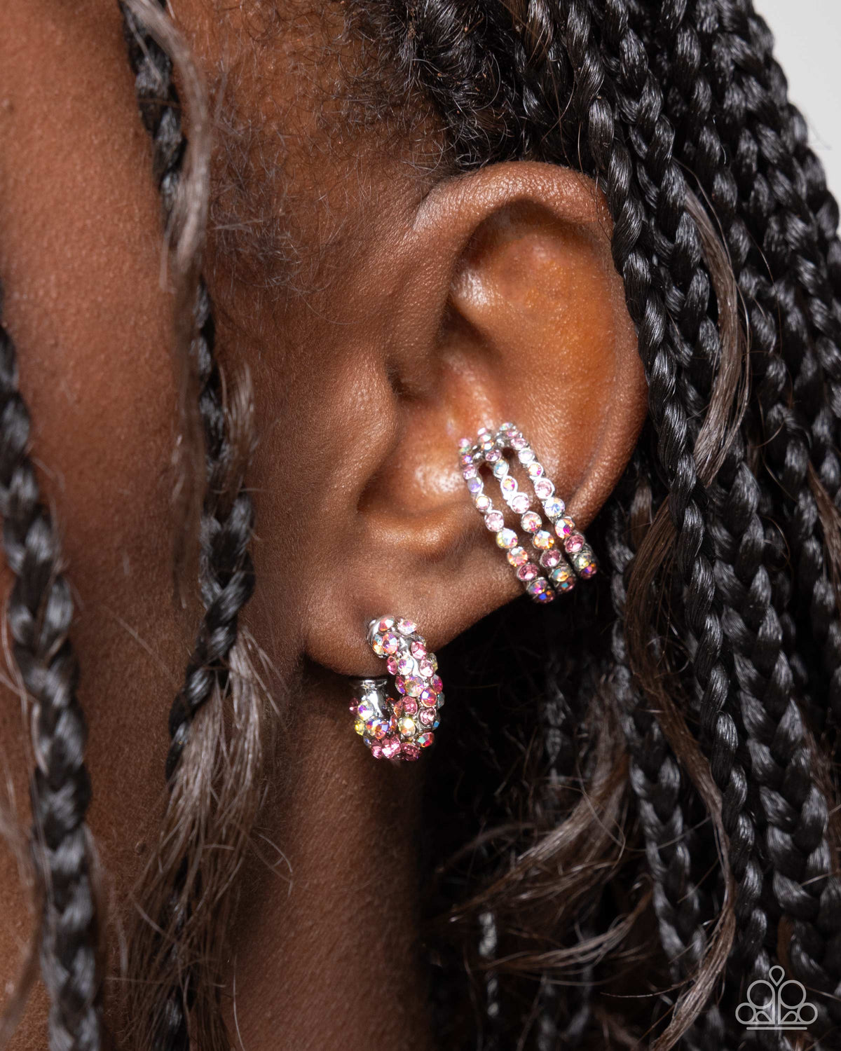Iridescent Influence Pink Ear Cuffs