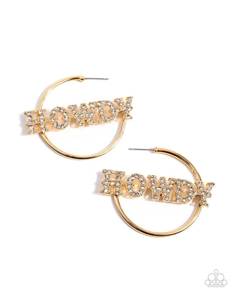 Howdy Hoedown Gold Hoops