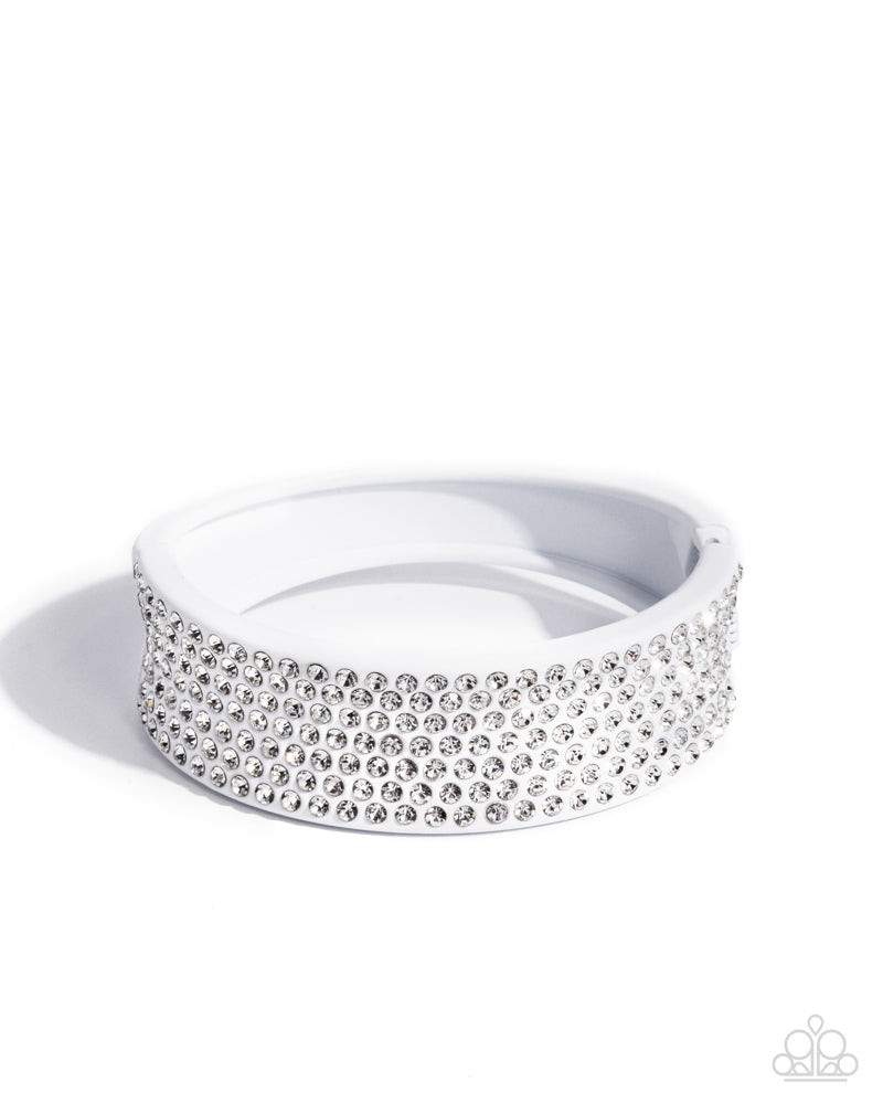 Sprinkling Studs White Hinge Bracelet