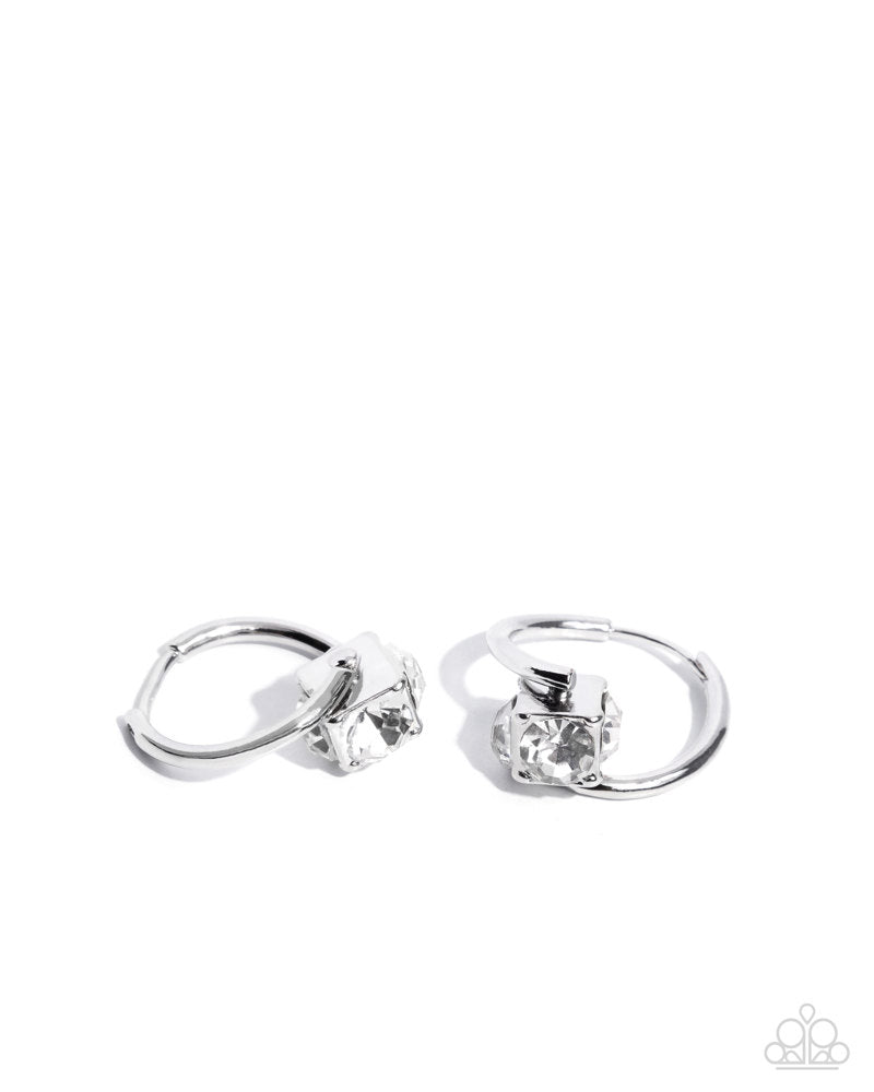 Luminescent Lighthouse White Hinge Hoops