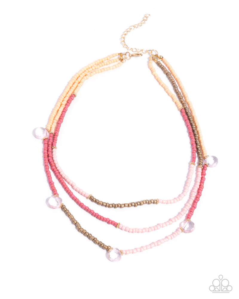 Grandeur of the World Pink Necklace