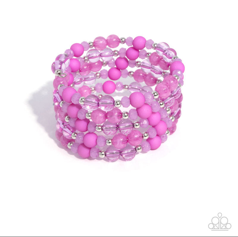Colorful Chorus Purple Coil Bracelet