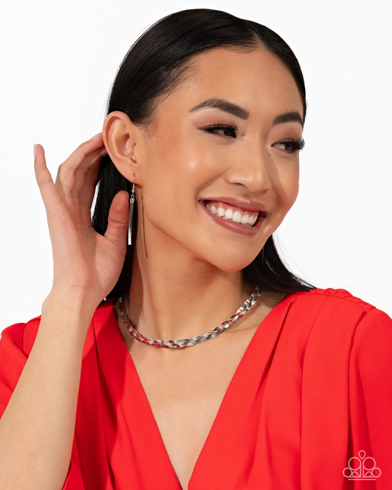 Bewildering Braid Silver Necklace