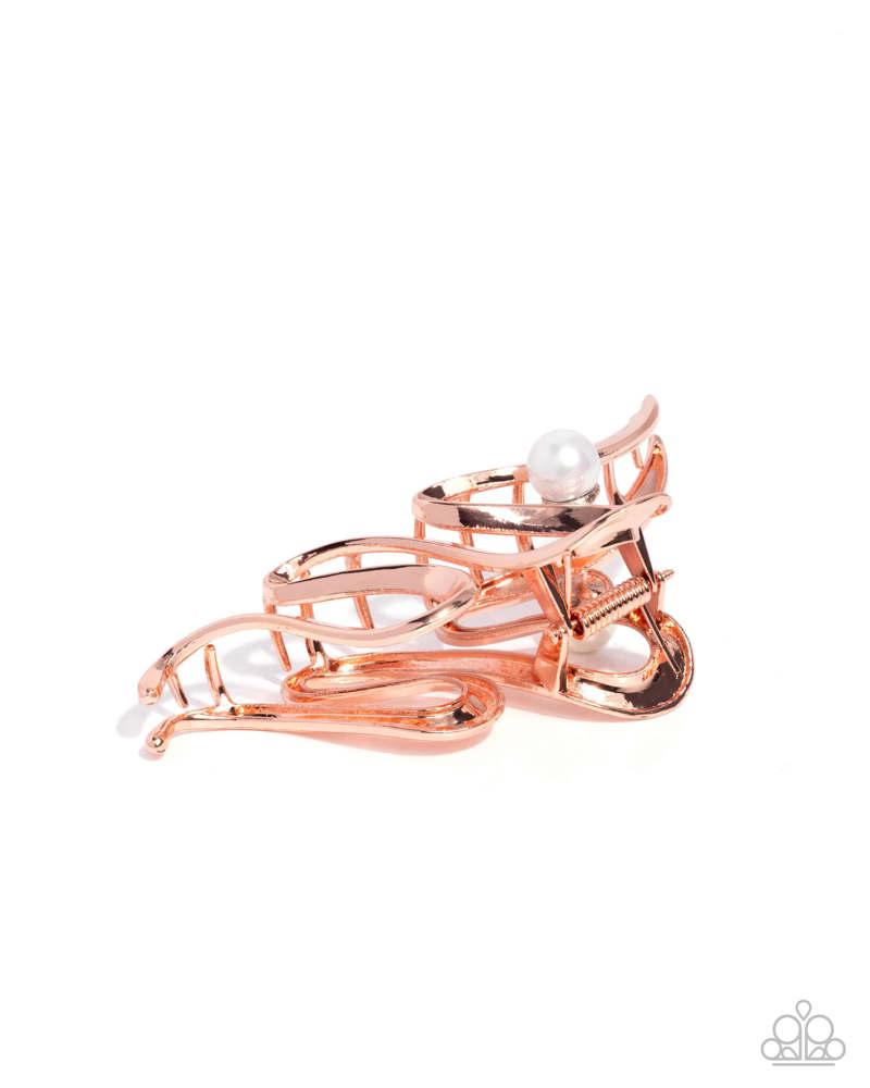 Melodic Monarch Copper Hair Clip