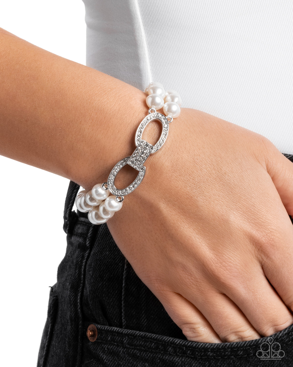 Fancy-Free Fanfare White Bracelet