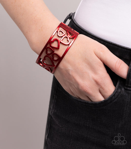 Steal Your Heart Red Hinge Bracelet