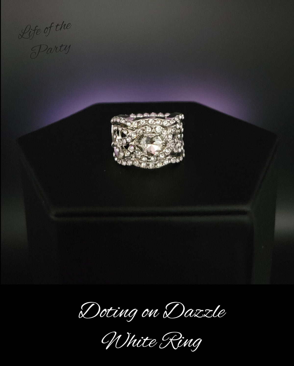 Doting on Dazzle White Ring