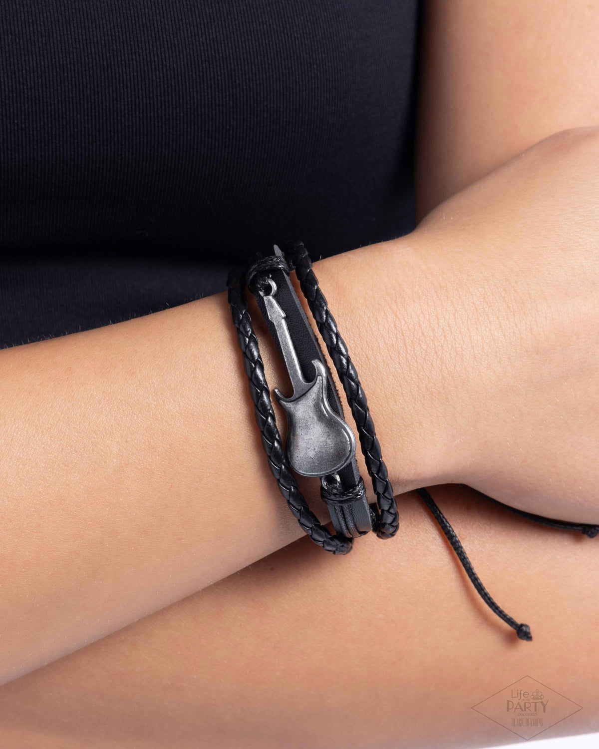Lead Guitar Black Bracelet