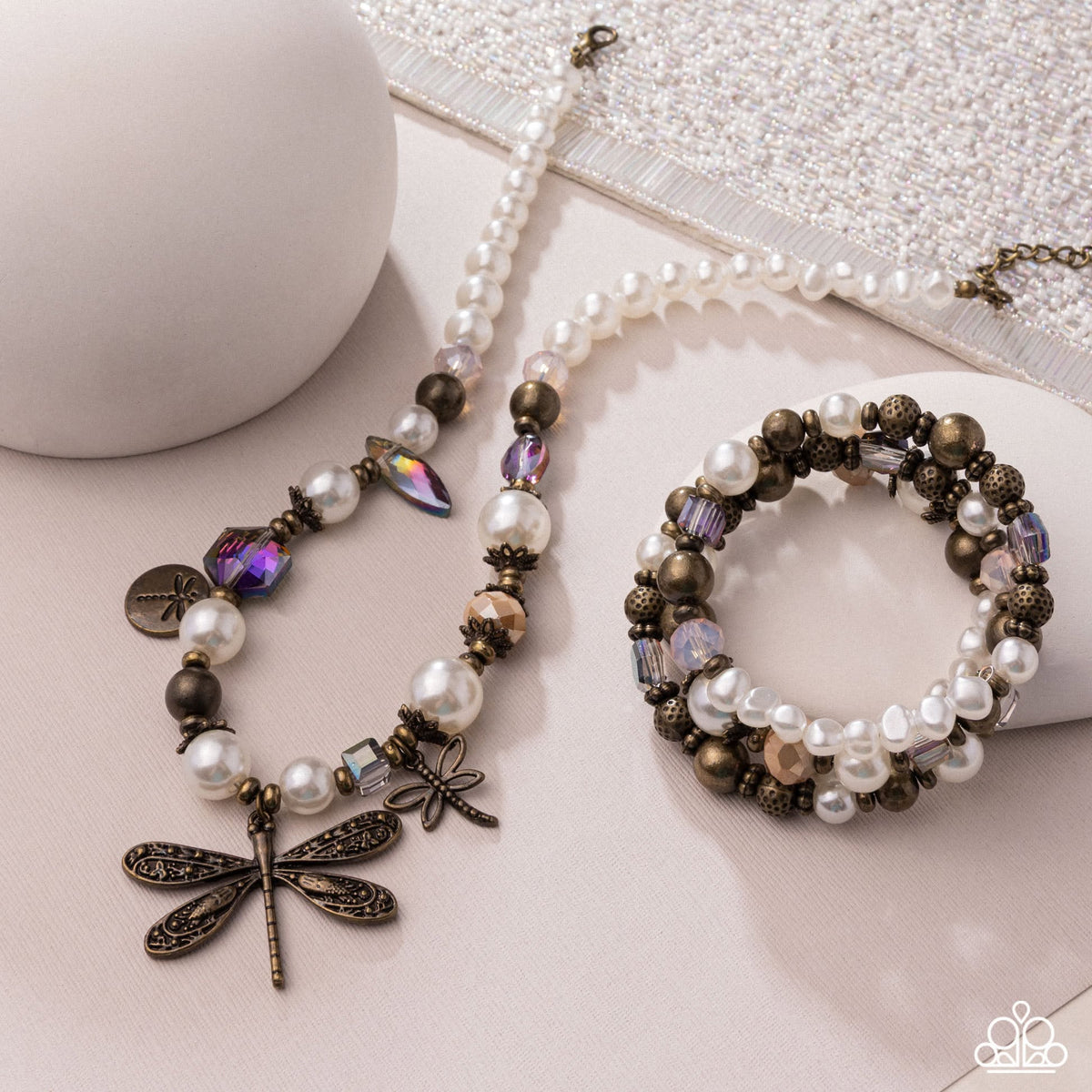 Devoted Dragonfly Brass Coil Bracelet