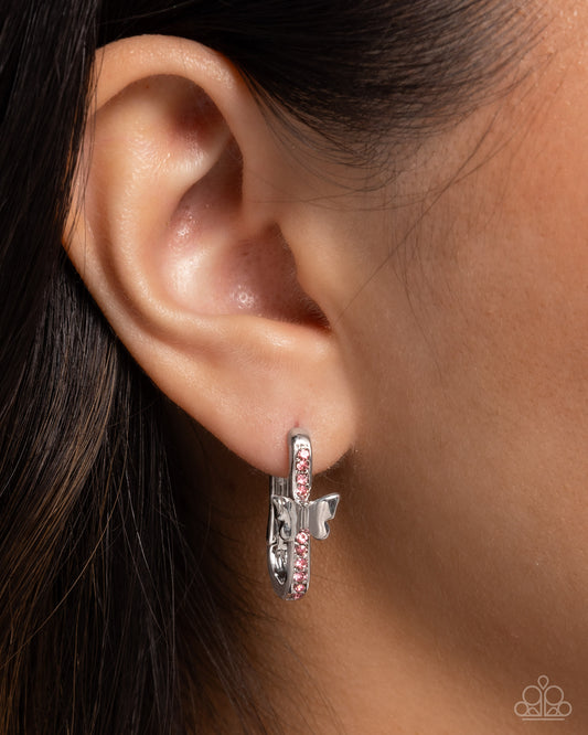 Aerial Authority Pink Hinge Hoops