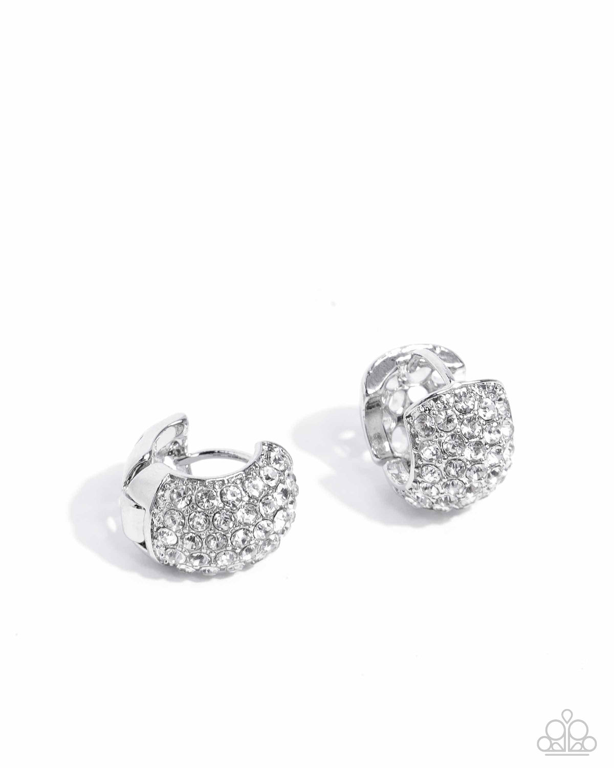 All Dressed UPSCALE White Hinge Hoops