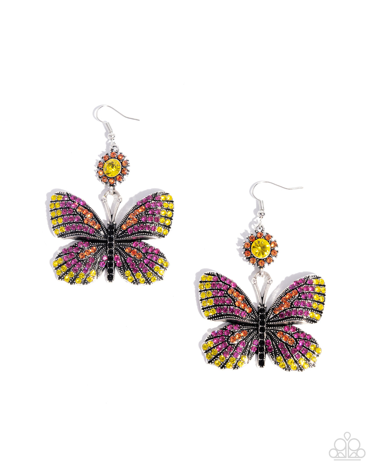 Fluttering Feature Pink Earrings