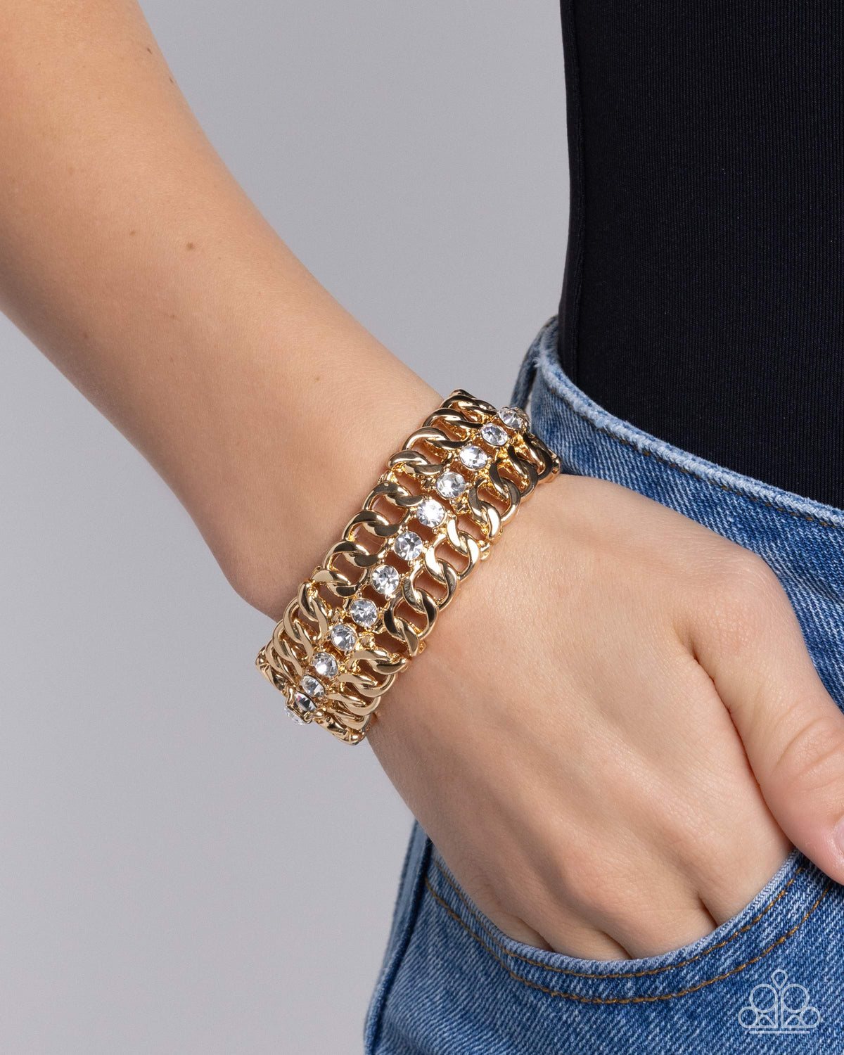 Secure Shimmer Gold Bracelet