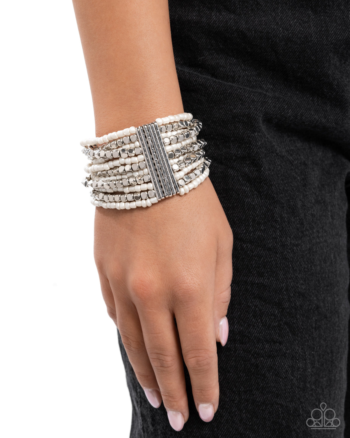 Spirited Stack White Bracelet