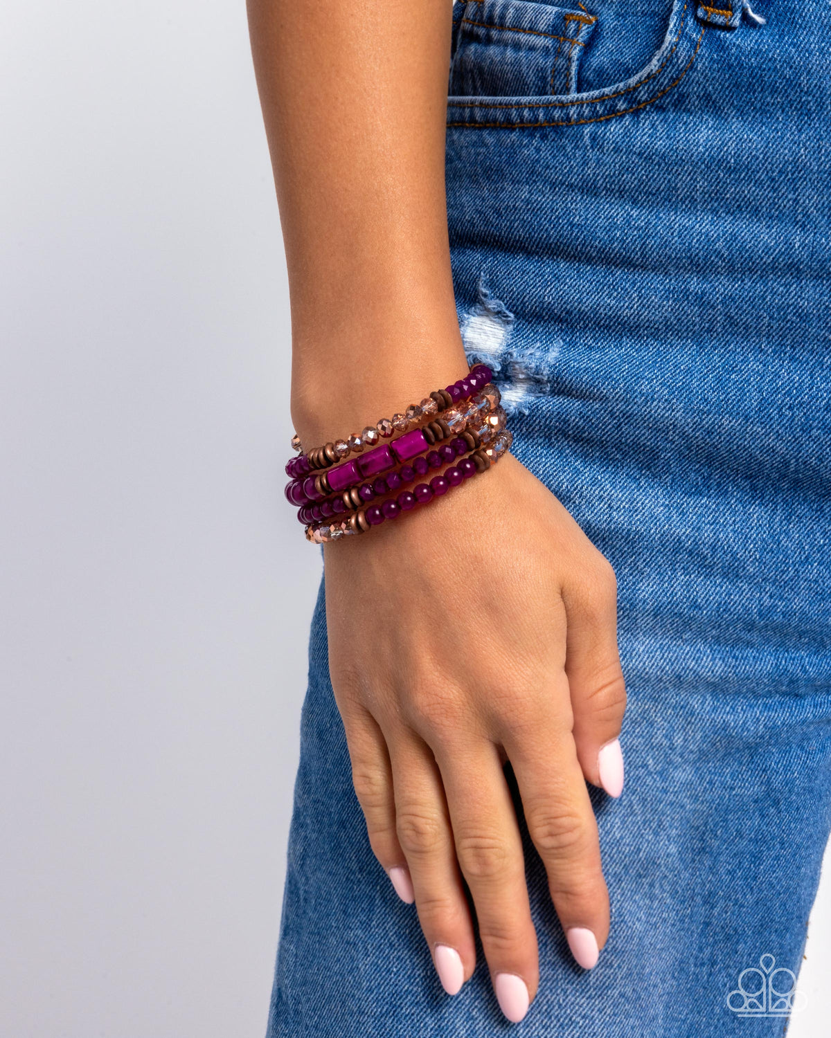 Defaced Dance Purple Coil Bracelet