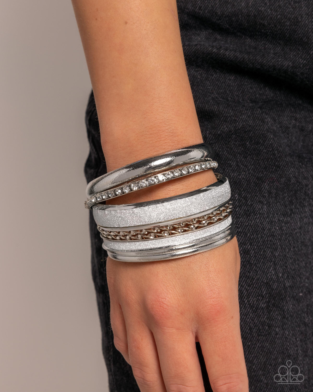 Smoldering Stack Silver Bracelet