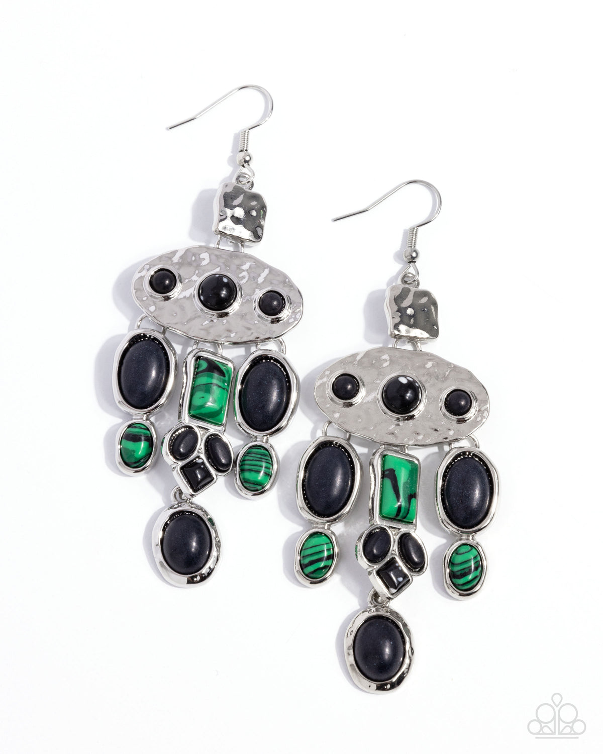 Inspired Interval Black Earrings