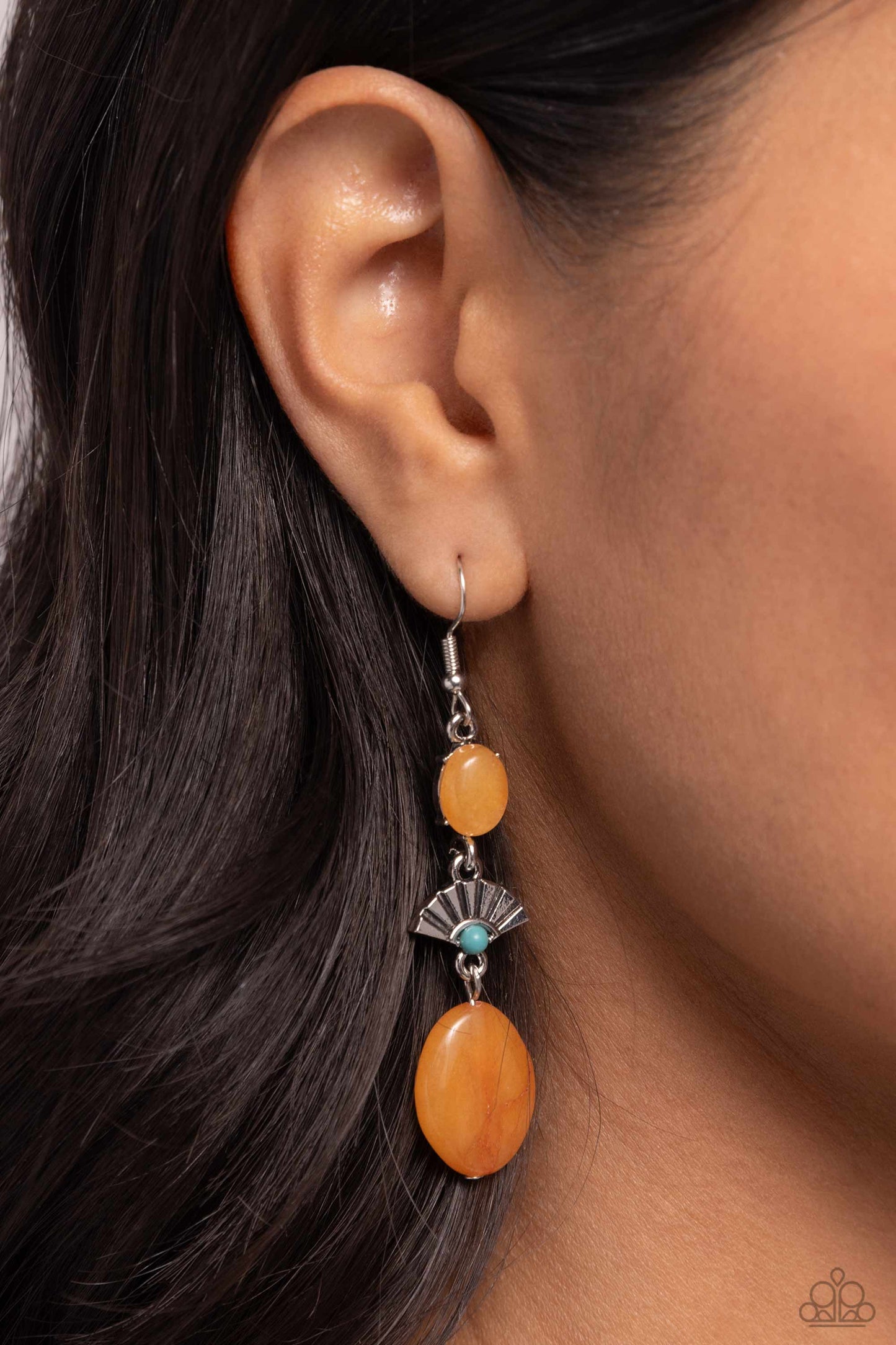 Creative Cascade Orange Earrings