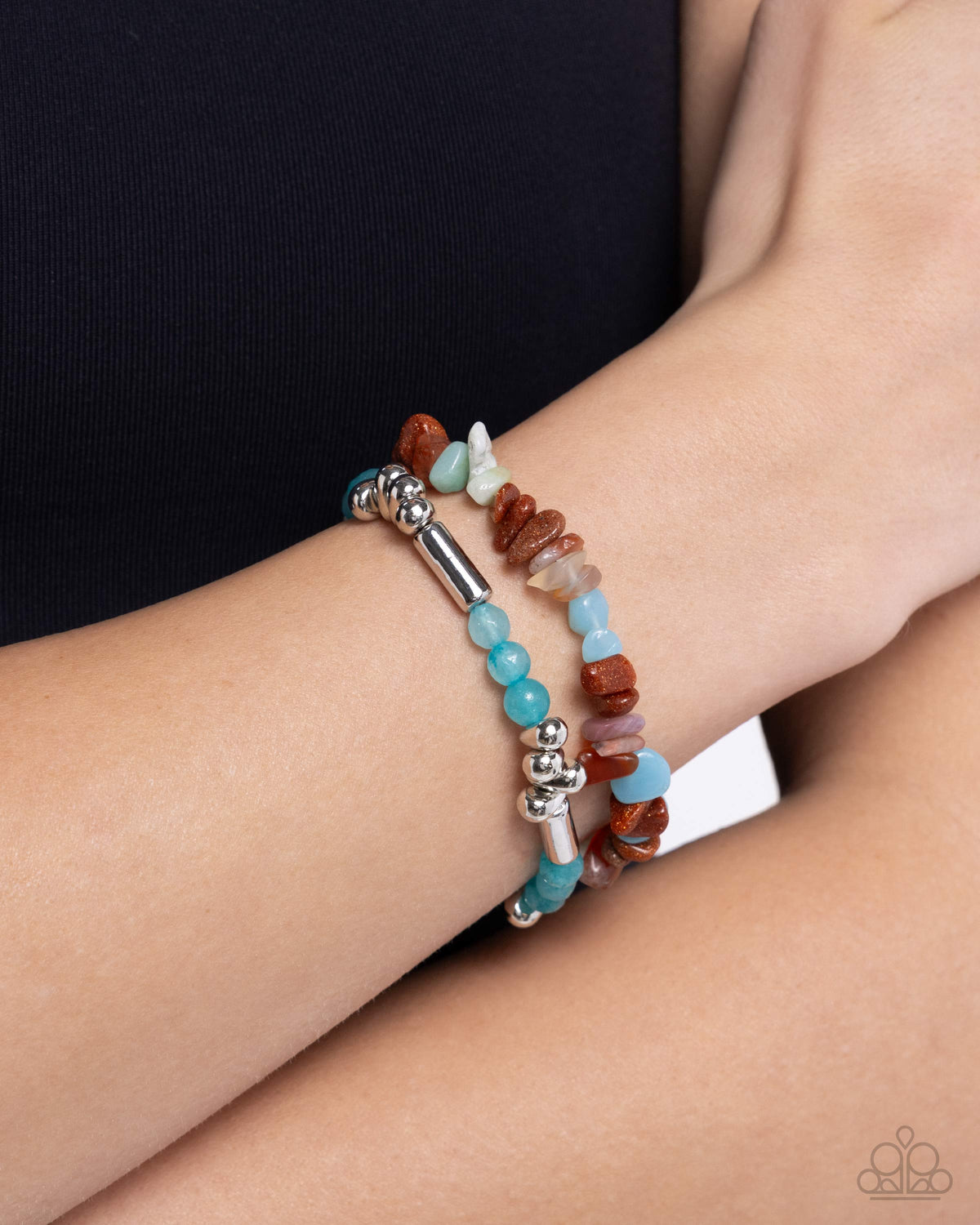 Stony Sequence Blue Bracelet