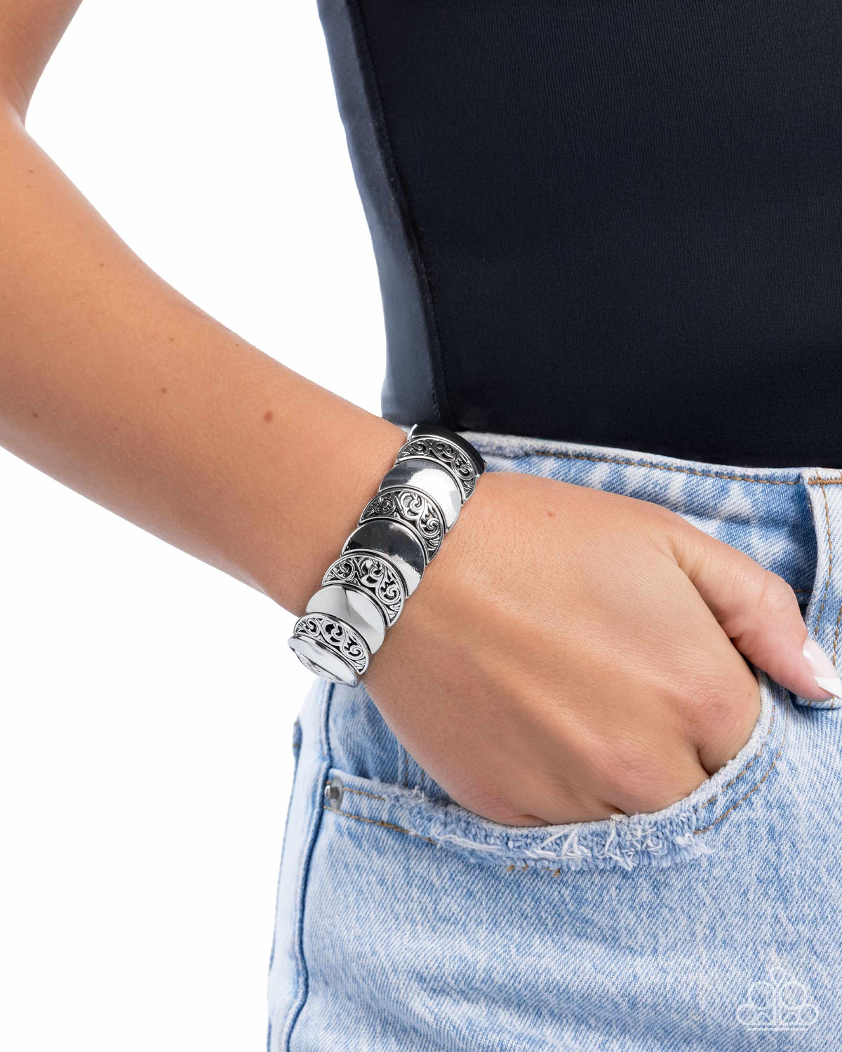 Filigree Flair Silver Bracelet