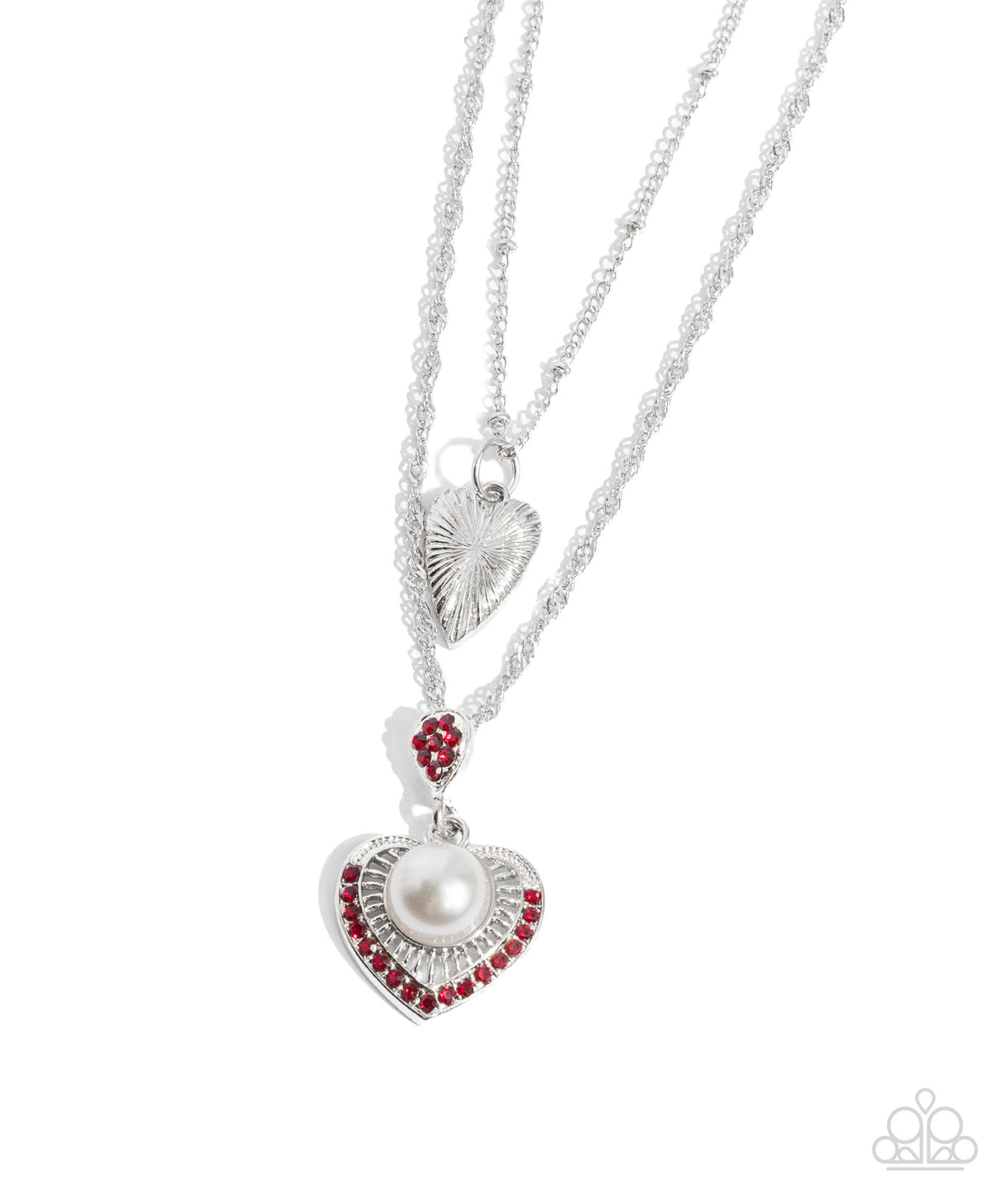 Abstract Affection Red Necklace