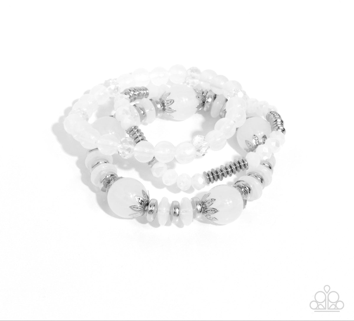 Flashy Frugality White Bracelet