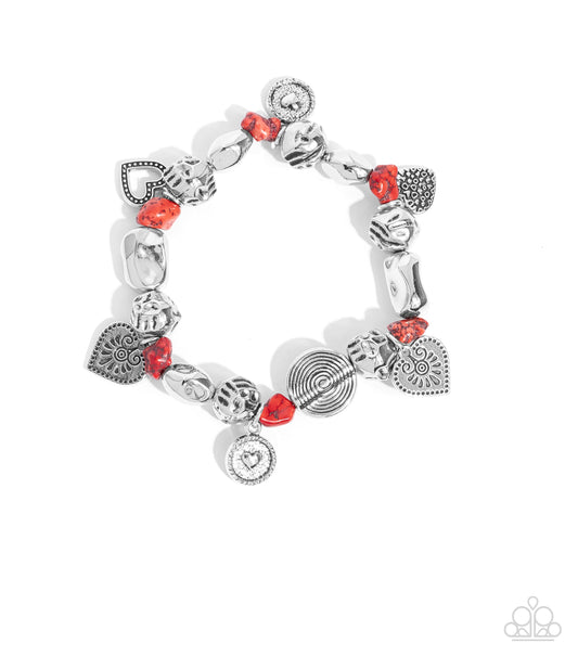 Rustic Rampage Red Bracelet