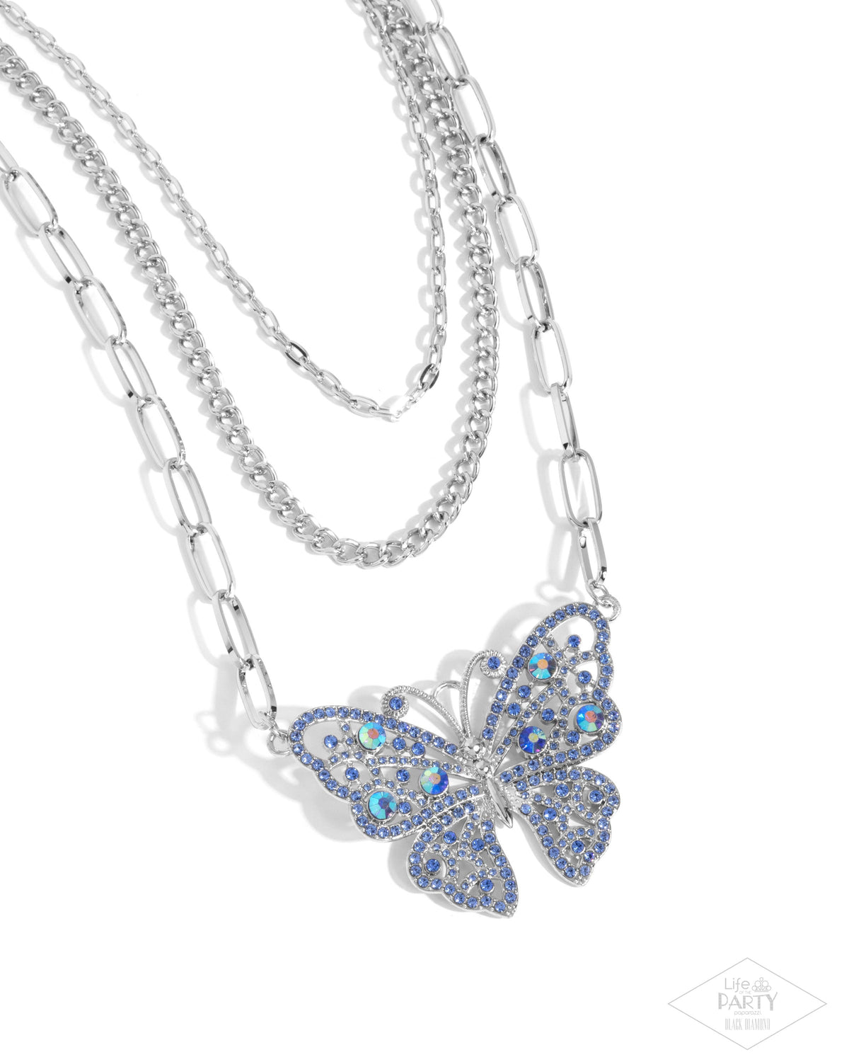 Winged Wonder Blue Necklace