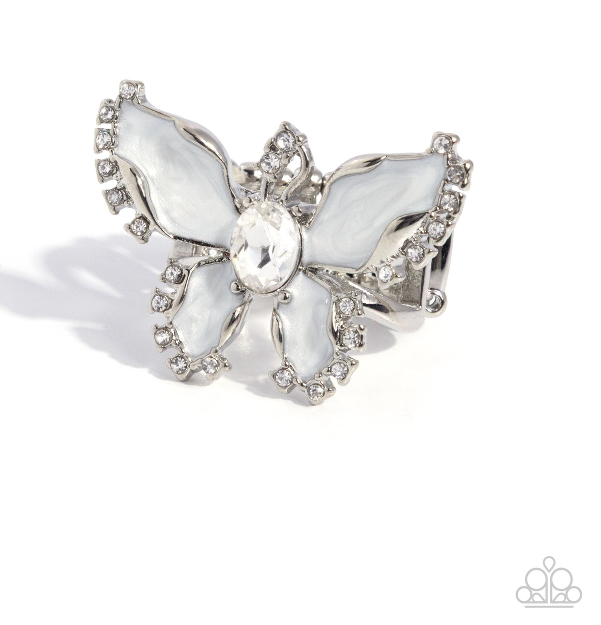 Bewitching Butterfly White Ring