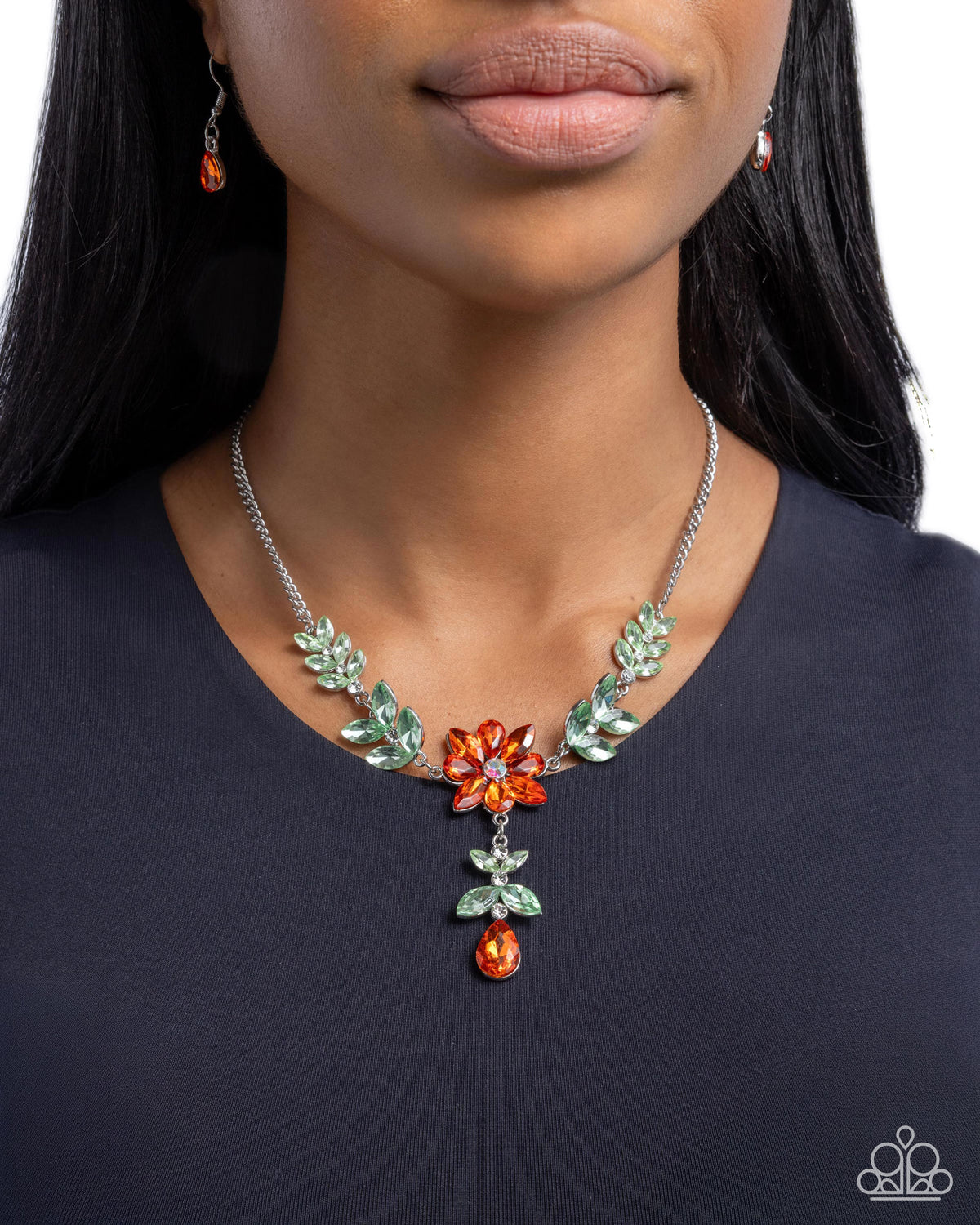 Bouquet Backdrop Orange Necklace