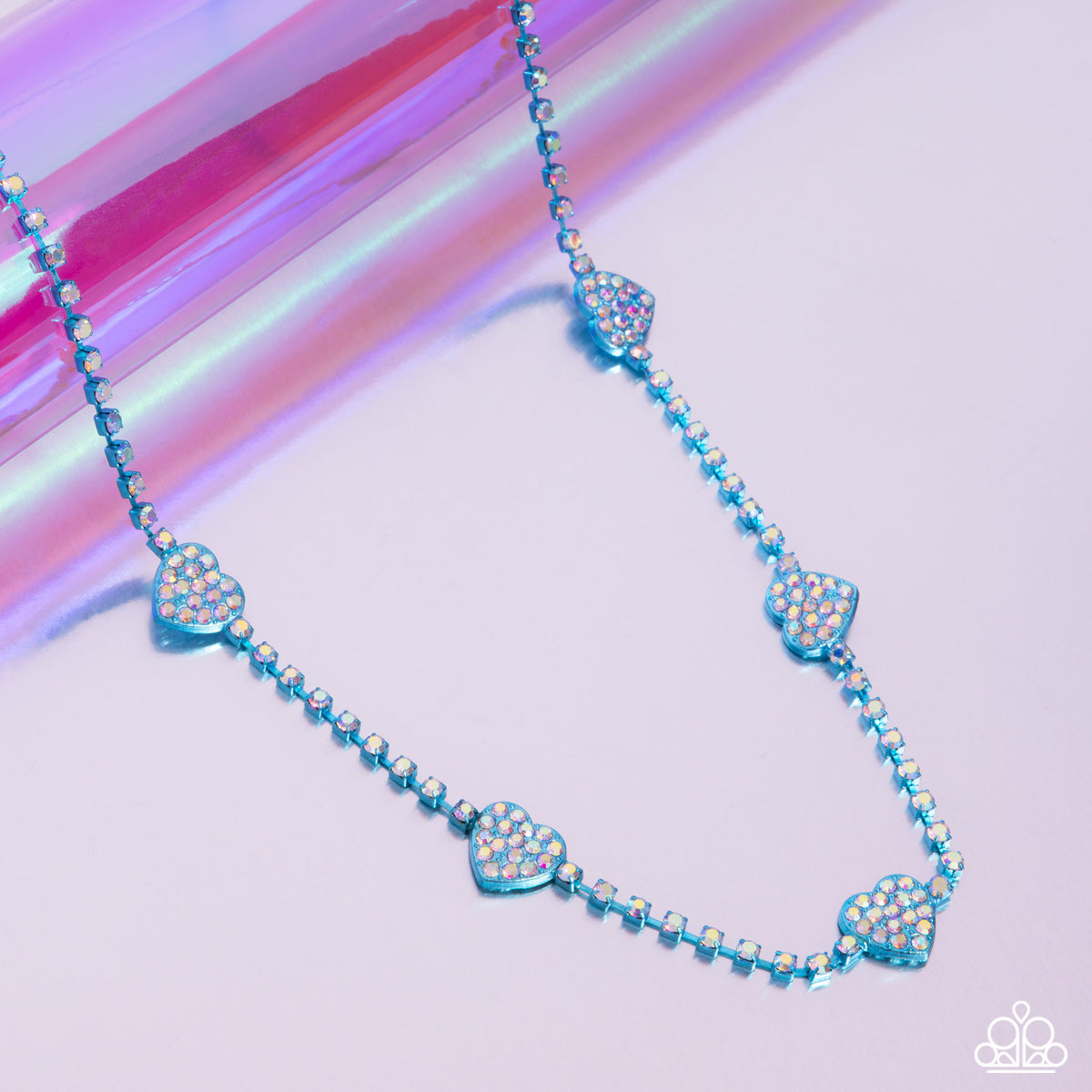 Homecoming Hearts Blue Necklace