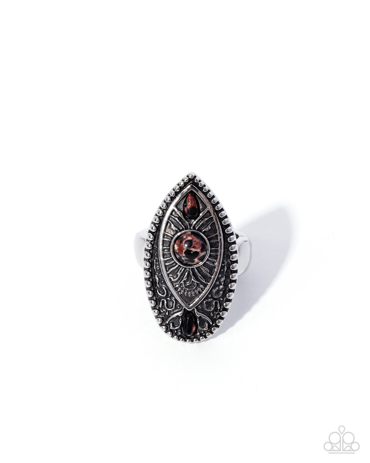 Rustic Raise Black Ring