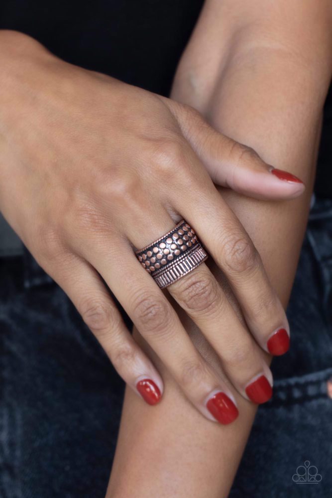 Tenacious Texture Copper Ring