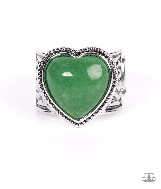 Stone Age Admirer Green Ring