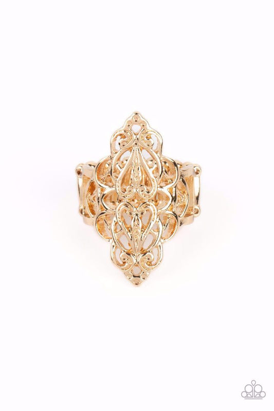Curled Crown Gold Ring