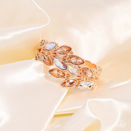 Luminous Laurels Rose Gold Hinge Bracelet