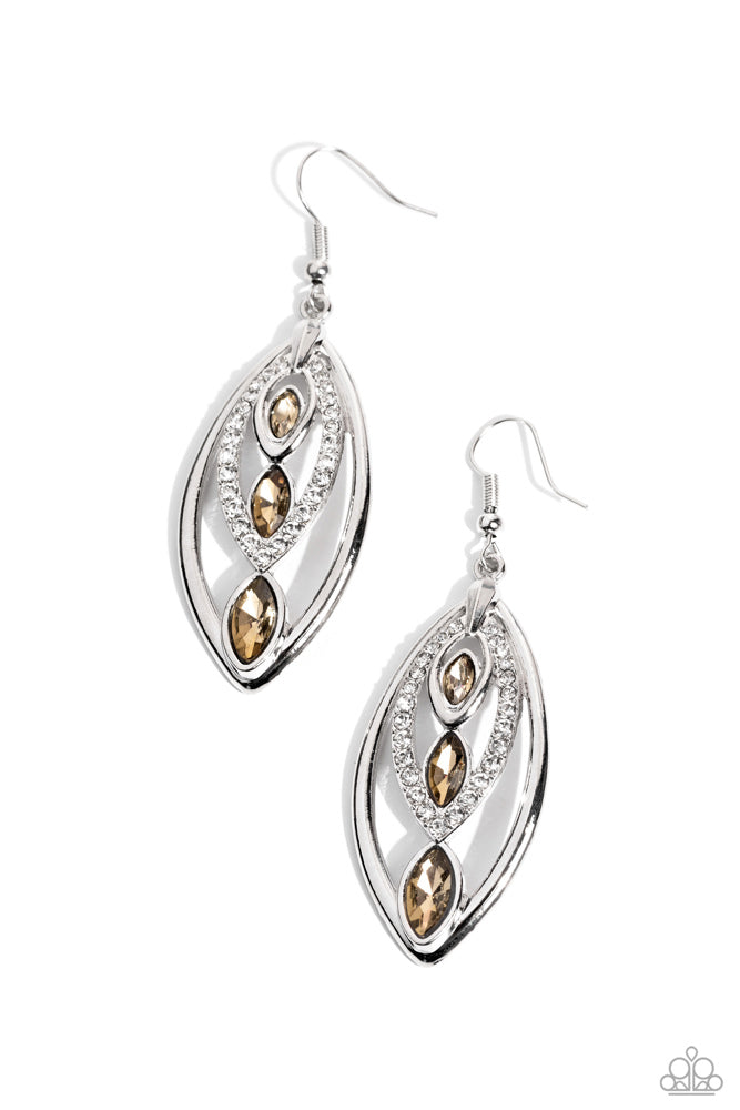 Extra Exuberant Brown Earrings