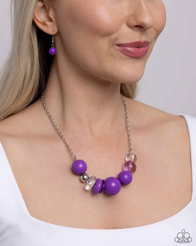 Bauble Bonanza Purple Necklace