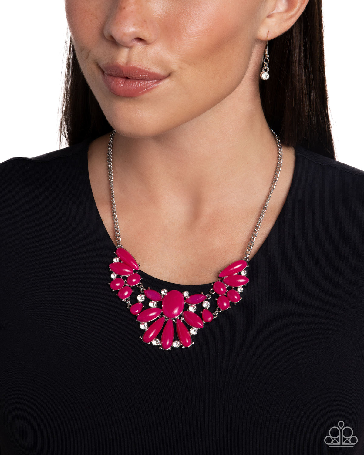 Dazzling Diadem Pink Necklace